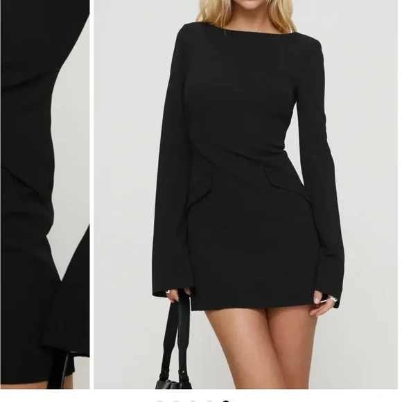 Princess Polly Classic Black Long Sleeve Dress - Picture 7 of 8